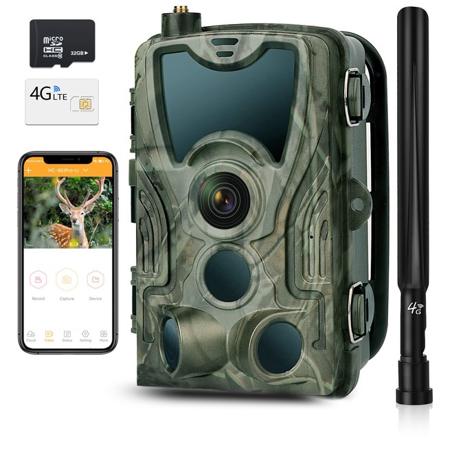 Caméra de Chasse 4G 4K 30MP Streaming Vidéo Direct Application Mobile Vision Nocturne Infrarouge Invisible IP65 - www.yonis-s...