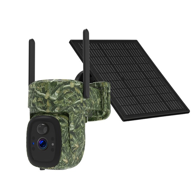 Caméra de Chasse 4G PTZ Solaire Motorisée 3MP Batterie 9000mAh Détection Mouvement Audio Bidirectionnel Vision Nocturne Étanc...