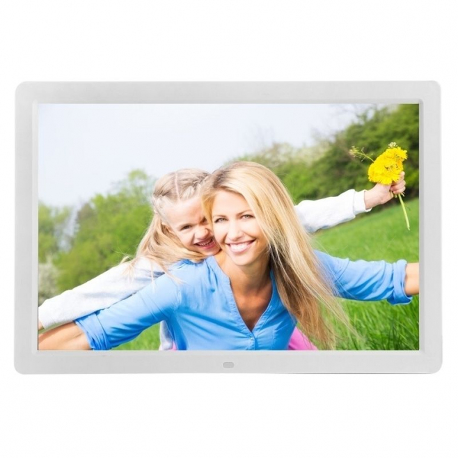 Cadre Photo Numérique 17 Pouces Lecteur Multimédia 1080P LED Vidéo USB SD MS MMC Blanc - www.yonis-shop.com