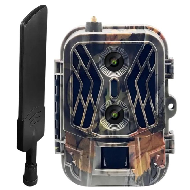 Caméra de Chasse 4G 4K Double Objectif Batterie 8000mAh Vision en Direct Live Infrarouge Invisible 940nm Détection 0,2s Étanc...