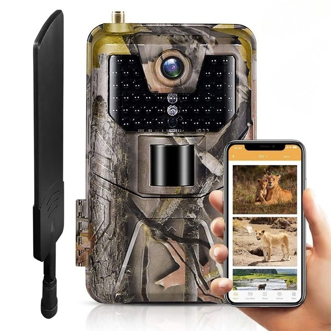 Caméra de Chasse 4G 4K 36MP Vision Nocturne No-Glow 940nm Longue Portée Batterie Rechargeable Détection 0,2s Étanche IP66 - w...