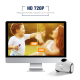 Mini Robot Android iOS Wifi Camera IP HD 720p 4400 mAh Jouet Interactif Microphone Blanc - www.yonis-shop.com
