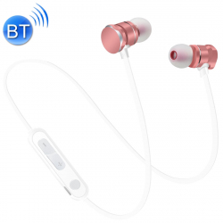 Écouteurs Bluetooth 5.0 Sport Magnetic Intra-Auriculaires Oreillettes Micro HD Mains Libres Smartphone Or Rose
