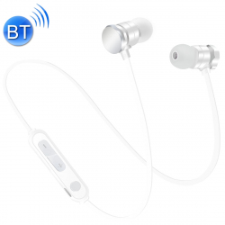 Écouteurs Bluetooth 5.0 Sport Magnetic Intra-Auriculaires Oreillettes Micro HD Mains Libres Smartphone Argent