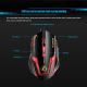 Souris Gamer PC Optique Jeu Gaming USB 3200 DPI Ordinateur LED Colorée 6 Boutons Noir et Rouge - www.yonis-shop.com