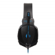 Casque Gamer PC Oreillettes Ordinateur USB 7.1 Surround Vibration Micro Rétractable LED Noir Bleu - www.yonis-shop.com