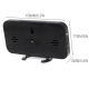 Réveil Multifonction Miroir Affichage LED 2 Ports Chargement USB Ajustement Luminosité Automatique Vert - www.yonis-shop.com
