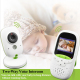Babyphone Vidéo Sans Fil Écran LCD 2,4 Pouces Microphone Haut-Parleur Intégré Vision Nocturne Blanc - www.yonis-shop.com