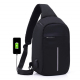 Sac à Dos USB Chargement Externe Etudiant Cartable Ecole Anti Vol Multi Fonctions Homme Femme Noir