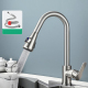 Robinet De Cuisine À Douchette Extractible Mitigeur Chaud Froid Affichage Numérique Sans Pile En Cuivre 59 - www.yonis-shop.com