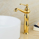 Robinet De Lavabo Mitigeur Eau Chaude Et Froide Style Rétro En Cuivre Doré Avec Mousseur À Jet Doux - www.yonis-shop.com