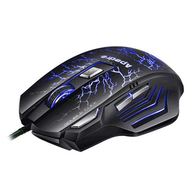 Souris Gamer PC Optique Jeu Gaming USB 3200 DPI Ordinateur LED Bleu Colorée 7 Boutons Noir - www.yonis-shop.com