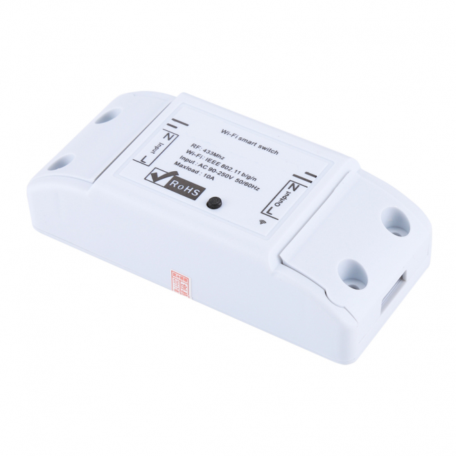 Interrupteur Connecté WiFi Application iOS Android Relais Contrôle Distance Minuterie Blanc - www.yonis-shop.com