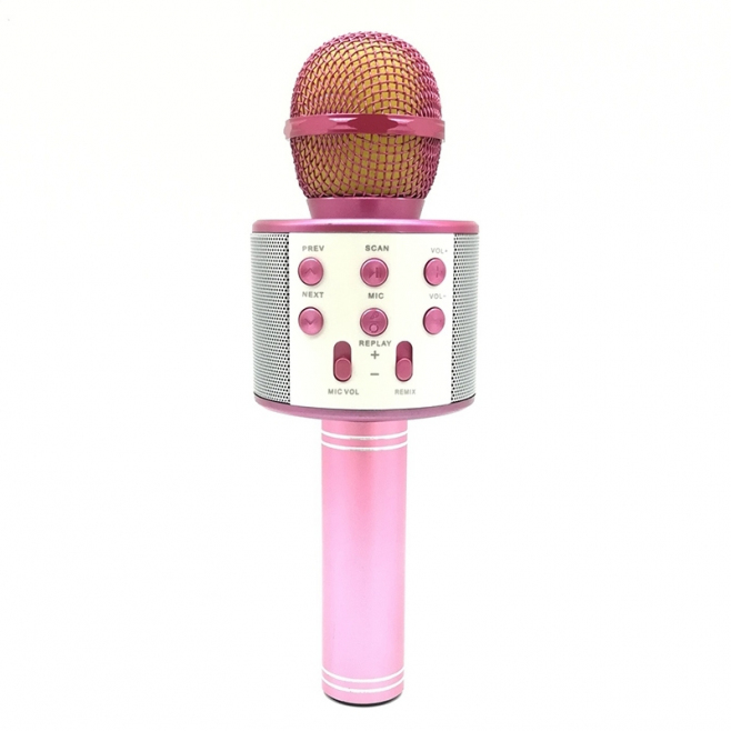 Microphone Android iOS Karaoké Bluetooth Fréquence 10 kHz Puissance 5W Enregistreur Rose - www.yonis-shop.com