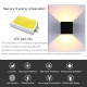 Applique Murale LED Lumière de Mur En Aluminium Puissance 6 W 85-265 V Dimmable Noir Lumière blanche - www.yonis-shop.com