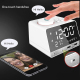 Réveil Enceinte Bluetooth Radio Haut-Parleur Double USB Carte Micro SD FM AUX Blanc - www.yonis-shop.com