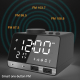 Réveil Enceinte Bluetooth Radio Haut-Parleur Double USB Carte Micro SD FM AUX Blanc - www.yonis-shop.com
