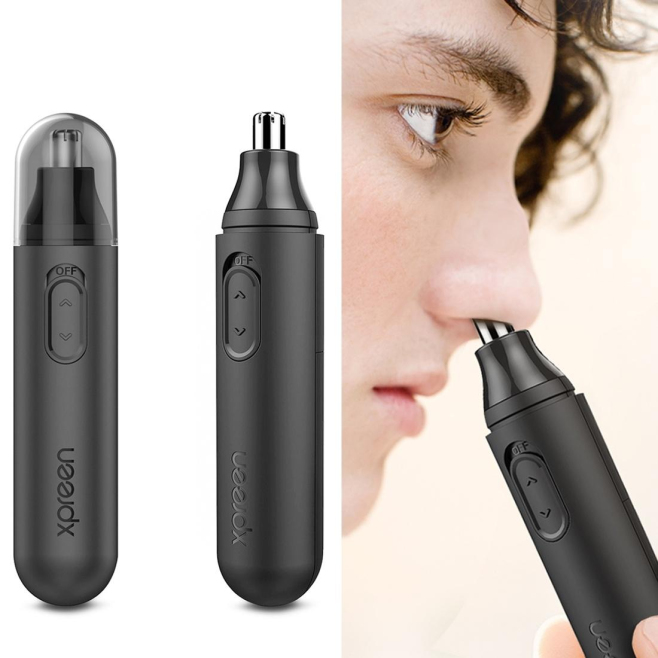 Tondeuse à nez Électrique Hommes Femmes Rasoir Rotation 360 Degrés Oreilles Sourcils Haute Vitesse ABS Noir - www.yonis-shop.com