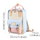 Sac à Dos Voyage Cartable Ecole Etudiant Ville 38 x 28 x 15cm Bleu Rose Ivoire - www.yonis-shop.com