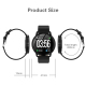 Montre Connectée iOS Android Smartwatch Sport Cardio Traqueur d'activité IPS 1.3 Pouce IP67 Noir - www.yonis-shop.com