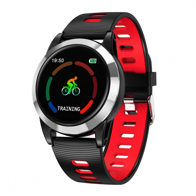 Montre Connectée iOS Android Bracelet Connecté Cardio Étanche IPS 1.3 Pouce Bluetooth Rouge - www.yonis-shop.com
