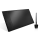 Tablette Graphique Windows Mac OS Sans Fil USB 2.4G Dessin 5080 LPI 8192 Niveau de Pression 8 Touches Programmables Noir