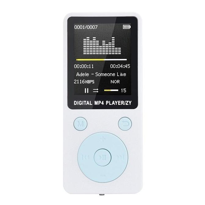 Lecteur MP4 MP3 1.8 Pouce Baladeur Enregistreur FM Radio Écran Enregistrement Micro SD Blanc - www.yonis-shop.com