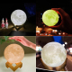 Veilleuse 3D Style Lune 7 Couleurs Lampe Lumière LED Tactile 1 W Charge USB 310 mAh PLA - www.yonis-shop.com