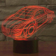 Lampe 3D Style Voiture de Sport 7 Couleurs Luminaire LED Tactile 0.5W Décoration Chambre Salon Hall Couloir - www.yonis-shop.com