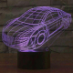 Lampe 3D Style Voiture de Sport 7 Couleurs Luminaire LED Tactile 0.5W Décoration Chambre Salon Hall Couloir - www.yonis-shop.com