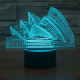 Lampe 3D Style Opéra de Sydney 7 Couleurs Luminaire LED Tactile 0.5W Décoration Chambre Salon Hall Couloir - www.yonis-shop.com