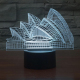 Lampe 3D Style Opéra de Sydney 7 Couleurs Luminaire LED Tactile 0.5W Décoration Chambre Salon Hall Couloir - www.yonis-shop.com