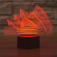 Lampe 3D Style Opéra de Sydney 7 Couleurs Luminaire LED Tactile 0.5W Décoration Chambre Salon Hall Couloir - www.yonis-shop.com