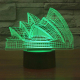 Lampe 3D Style Opéra de Sydney 7 Couleurs Luminaire LED Tactile 0.5W Décoration Chambre Salon Hall Couloir - www.yonis-shop.com