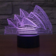 Lampe 3D Style Opéra de Sydney 7 Couleurs Luminaire LED Tactile 0.5W Décoration Chambre Salon Hall Couloir - www.yonis-shop.com