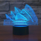 Lampe 3D Style Opéra de Sydney 7 Couleurs Luminaire LED Tactile 0.5W Décoration Chambre Salon Hall Couloir - www.yonis-shop.com