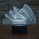 Lampe 3D Style Opéra de Sydney 7 Couleurs Luminaire LED Tactile 0.5W Décoration Chambre Salon Hall Couloir - www.yonis-shop.com