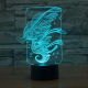 Lampe 3D Style Hippocampe 7 Couleurs Luminaire LED Tactile 0.5W Décoration Chambre Salon Hall Couloir - www.yonis-shop.com