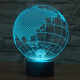 Lampe de Décoration 3D Globe Terrestre 7 Couleurs Lumière LED Tactile 0.5W Interrupteur Tactile Chambre Salon Couloir - www.y...