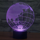 Lampe de Décoration 3D Globe Terrestre 7 Couleurs Lumière LED Tactile 0.5W Interrupteur Tactile Chambre Salon Couloir - www.y...