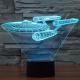 Lampe de Décoration 3D Vaisseau Spatial 7 Couleurs Lumière LED Tactile 0.5W Interrupteur Tactile Chambre Salon Couloir - www....