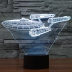 Lampe de Décoration 3D Vaisseau Spatial 7 Couleurs Lumière LED Tactile 0.5W Interrupteur Tactile Chambre Salon Couloir - www....