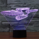 Lampe de Décoration 3D Vaisseau Spatial 7 Couleurs Lumière LED Tactile 0.5W Interrupteur Tactile Chambre Salon Couloir - www....