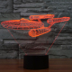 Lampe de Décoration 3D Vaisseau Spatial 7 Couleurs Lumière LED Tactile 0.5W Interrupteur Tactile Chambre Salon Couloir - www....