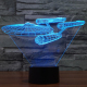Lampe de Décoration 3D Vaisseau Spatial 7 Couleurs Lumière LED Tactile 0.5W Interrupteur Tactile Chambre Salon Couloir - www....
