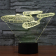 Lampe de Décoration 3D Vaisseau Spatial 7 Couleurs Lumière LED Tactile 0.5W Interrupteur Tactile Chambre Salon Couloir - www....