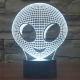 Lampe de Décoration 3D Extra-Terrestre Alien 7 Couleurs Lumière LED Tactile 0.5W Interrupteur Tactile Chambre Salon Couloir -...