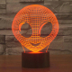 Lampe de Décoration 3D Extra-Terrestre Alien 7 Couleurs Lumière LED Tactile 0.5W Interrupteur Tactile Chambre Salon Couloir -...