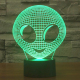 Lampe de Décoration 3D Extra-Terrestre Alien 7 Couleurs Lumière LED Tactile 0.5W Interrupteur Tactile Chambre Salon Couloir -...