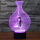 Lampe 3D Oiseau dans Vase Art 7 Couleurs LED Tactile 0.5W Pour Chambre Salon Hall Couloir - www.yonis-shop.com